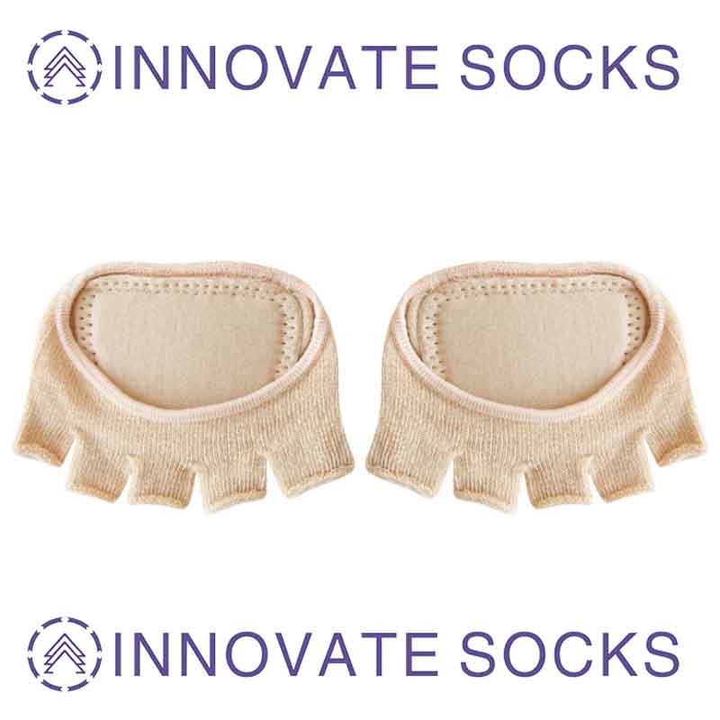 Five Toe Women's Cotton Thin Socks with Glue and Padred Split Toe sukkia