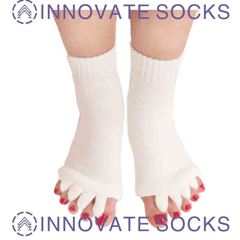 Terveys Massage Five Toe Open Toe Socks Anti Thumb Valegus Split Toe Crew Socks