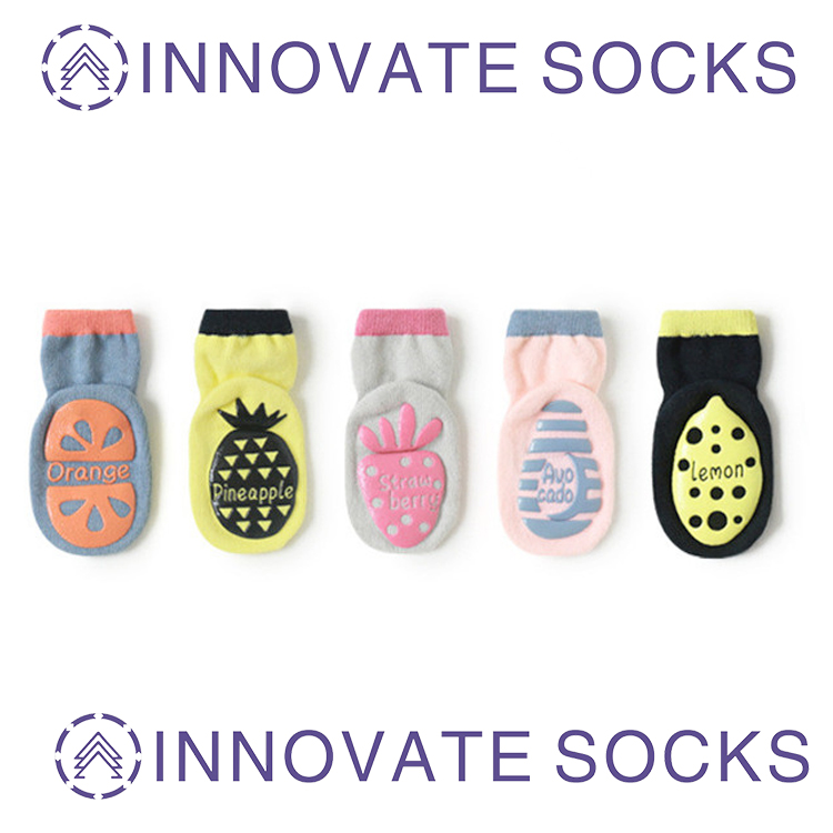 Fruit Pattern Anke Sock Baby Socks Infant Toddler Grip Socks Anti Slip Toddler Socks