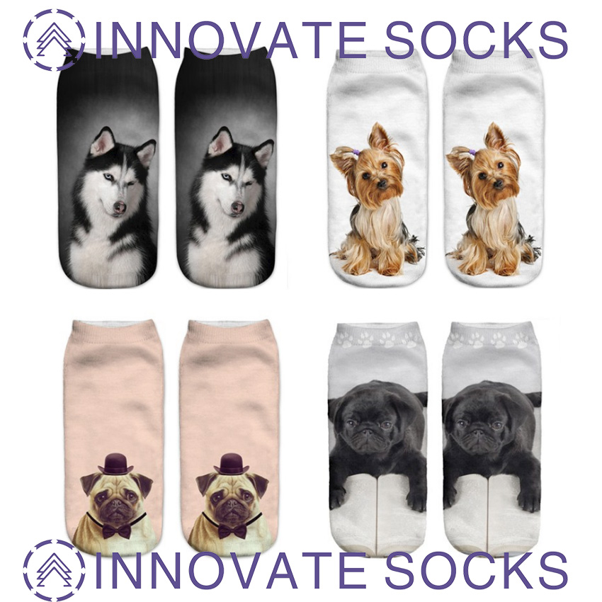 Uusi 3D Painetut Socks Animal Printed Socks
