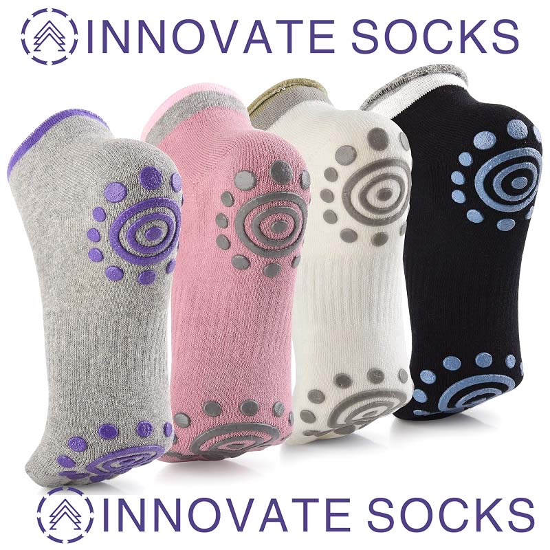 Naiset Ei Liukas Skid Pilates Cotton Yoga Socks with Grips